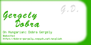 gergely dobra business card